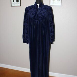 Kathleen Usherwood for Periphery Womens Vintage Velour Burnout Housecoat Size L